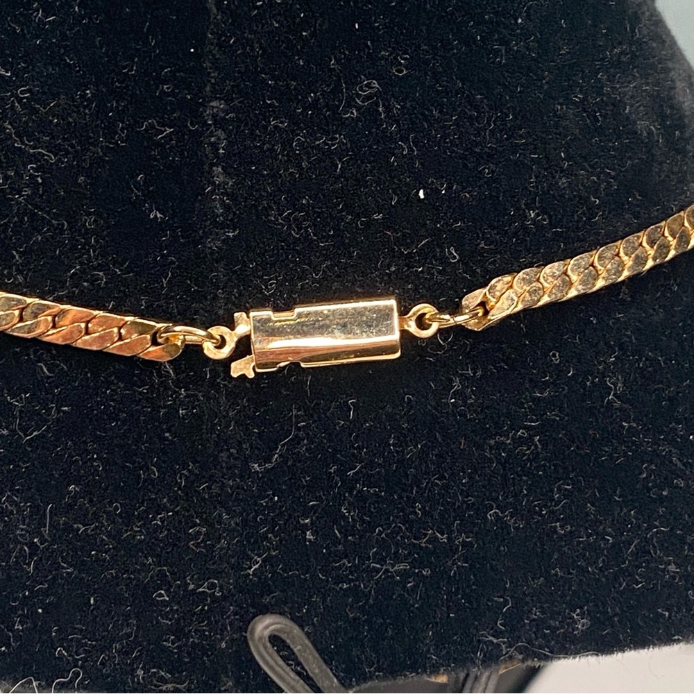 Vintage 14K Gold Plated Flat Style Chain Necklace 24" Simple and Chic - Picture 4 of 9